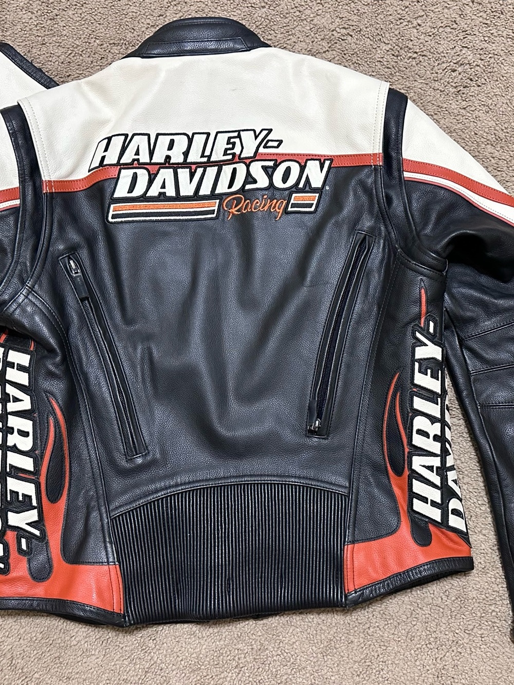 Harley-Davidson Screamin Eagle Racing Genuine Leather Jacket WOMENS LG - Picture 8 of 16